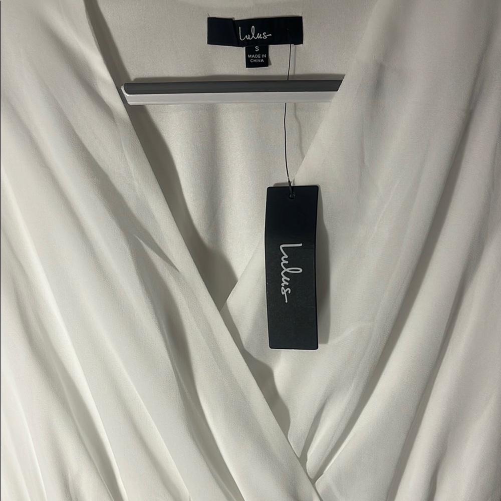 Lulu's Elegant White Maxi Dress